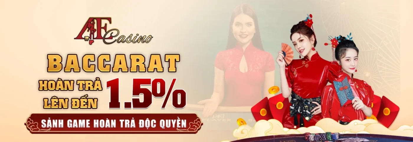 AE888 hoàn trả baccarat cực khủng 1.5%